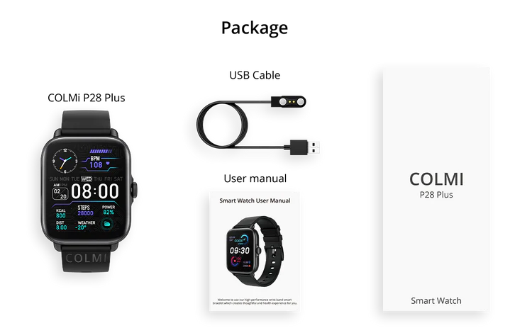 Smart Watch COLMi P28 Plus Package Contents 21